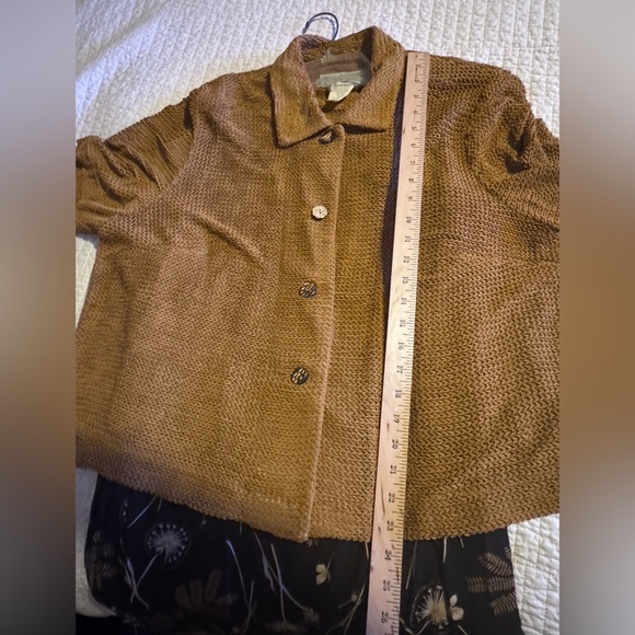 Jessica Howard Vintage Black Multi Sleeveless Dress Lightweight Jacket Sz 16 - Picture 15 of 16